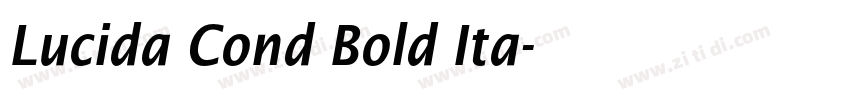 Lucida Cond Bold Ita字体转换